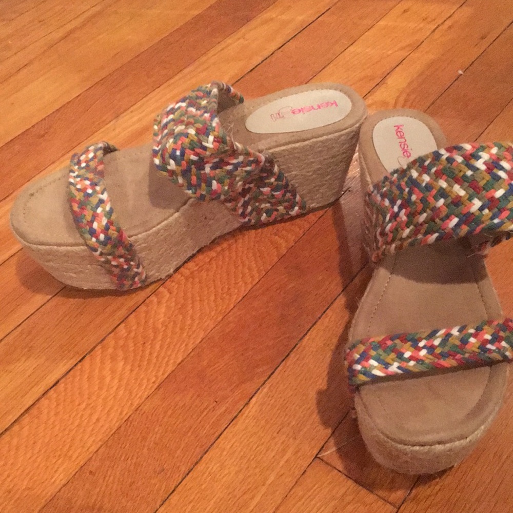 Rainbow platform espadrilles